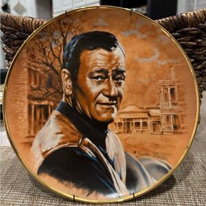 John Wayne by Susie Morton- Signed & Nuumbered Decorative Plate- 10” D #2845